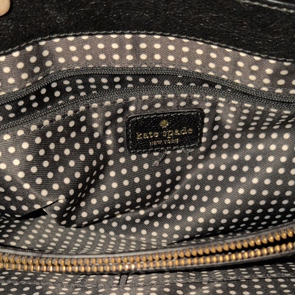 Kate Spade Black Leather Satchel with Bow Detail - Picture 9 of 16